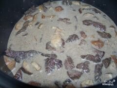 «Бефстроганов из оленины» - приготовления блюда - шаг 6