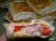 «Горячие бутерброды из лаваша» - приготовления блюда - шаг 7