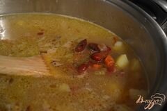 «Густой овощной суп на курином бульоне» - приготовления блюда - шаг 3