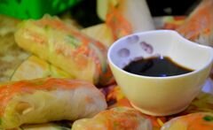 «Спринг- роллы с кальмарами и овощами» - приготовления блюда - шаг 12