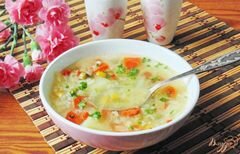 «Овощной суп с кукурузой и зеленым горошком» - приготовления блюда - шаг 8