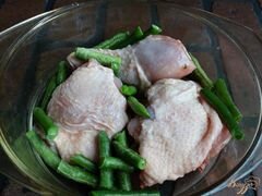 «Курица запеченная со стручковой фасолью и брюссельской капустой» - приготовления блюда - шаг 2