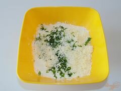 «Блины с адыгейским сыром и петрушкой» - приготовления блюда - шаг 3