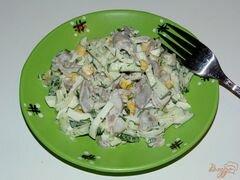 «Салат из куриных желудков со свежим огурцом» - приготовления блюда - шаг 5