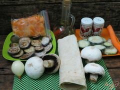 «Лаваш с баклажанами и грибами» - приготовления блюда - шаг 1