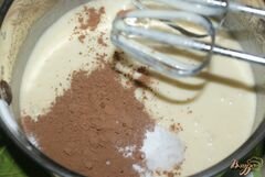 «Мокрый шоколадный манник» - приготовления блюда - шаг 3