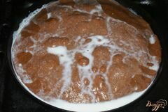 «Мокрый шоколадный манник» - приготовления блюда - шаг 5
