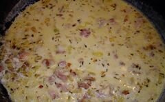 «Макароны с копченым беконом в сливочном соусе» - приготовления блюда - шаг 3
