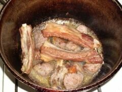 «Шурпа из свинины в казане» - приготовления блюда - шаг 1