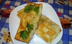 «Лаваш с сыром и колбасой на сковороде» - приготовления блюда - шаг 5