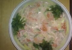 «Салат "Папараць-кветка"» - приготовления блюда - шаг 7